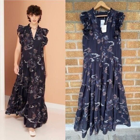 MAGALI PASCAL Lina Maxi Dress LARGE - Picture 1 of 12